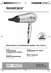 Manual SilverCrest IAN 106522 Hair Dryer