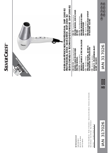 Instrukcja SilverCrest IAN 317026 Suszarka do włosów