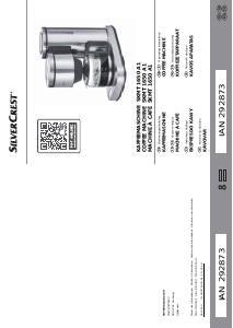 Manual SilverCrest SKMT 1650 A1 Coffee Machine