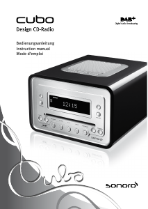 Mode d’emploi Sonoro Cubo1800 Radio-réveil