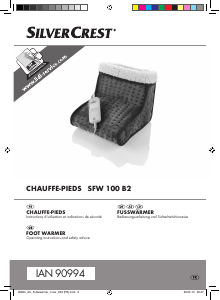 Mode d’emploi SilverCrest SFW 100 B2 Chauffe-pieds