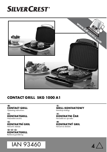 Manual SilverCrest IAN 93460 Contact Grill