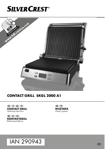 Manual SilverCrest IAN 290943 Contact Grill