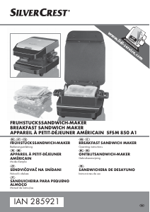Manual de uso SilverCrest SFSM 850 A1 Grill de contacto