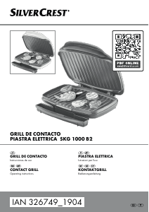 Manual SilverCrest IAN 326749 Contact Grill
