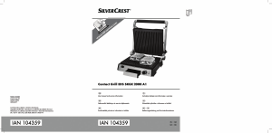 Manual SilverCrest IAN 104359 Contact Grill