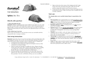 Manual Eureka Sphinx 3+ Tent