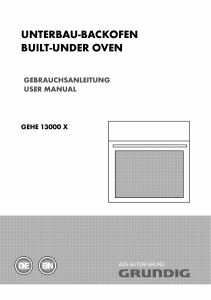 Bedienungsanleitung Grundig GEHE 13000 X Herd