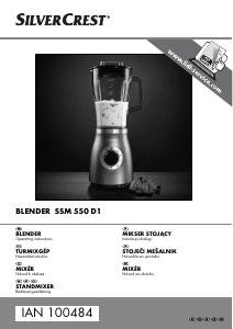 Manual SilverCrest IAN 100484 Blender