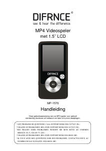 Handleiding DIFRNCE MP1570 Mp3 speler