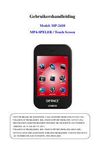 Handleiding DIFRNCE MP2410 Mp3 speler