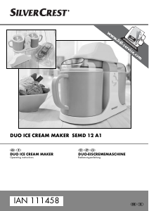 Manual SilverCrest IAN 111458 Ice Cream Machine