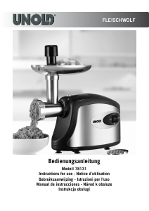 Manual Unold 78131 Meat Grinder