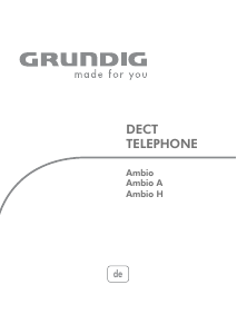 Bedienungsanleitung Grundig Ambio H Schnurlose telefon