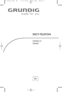 Bedienungsanleitung Grundig Calios A Schnurlose telefon
