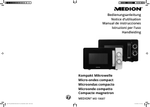 Manual de uso Medion MD 18687 Microondas