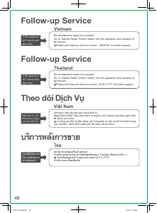 Hướng dẫn sử dụng Toshiba VC-GC33CPT Máy hút bụi