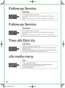 Hướng dẫn sử dụng Toshiba VC-GC31CPT Máy hút bụi