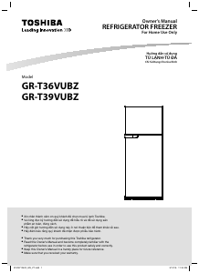 Hướng dẫn sử dụng Toshiba GR-T39VUBZ Tủ đông lạnh