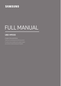 Manual Samsung UBD-M9000 Blu-ray Player