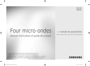 Mode d’emploi Samsung FW77SUB Micro-onde