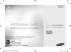 Bruksanvisning Samsung MS23F301TAS Mikrovågsugn