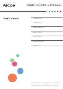 Manual Ricoh PJ UHL5970 Projector