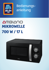 Bedienungsanleitung Ambiano MD 18547 Mikrowelle