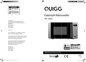 Bedienungsanleitung Quigg MD 18666 Mikrowelle