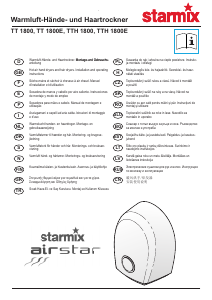 Руководство Starmix TT 1800 Сушилка для рук