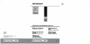 Εγχειρίδιο SilverCrest IAN 331543 Μύλος πιπεριού και αλατιού
