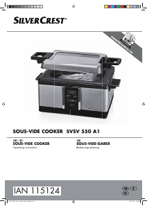 Handleiding SilverCrest SVSV 550 A1 Sous-vide koker