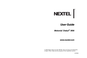 Handleiding Motorola Debut i856 (Nextel) Mobiele telefoon