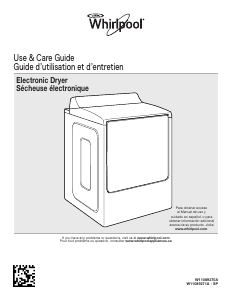 Mode d’emploi Whirlpool WED8120HW Sèche-linge