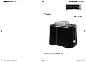Bedienungsanleitung Tec Star MD 18645 Toaster