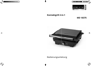 Bedienungsanleitung Tec Star MD 18375 Kontaktgrill