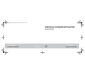 Bedienungsanleitung Grundig D530 Schnurlose telefon