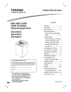 Hướng dẫn sử dụng Toshiba AW-A780SV Máy giặt