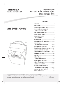 Hướng dẫn sử dụng Toshiba AW-DME1700WV Máy giặt