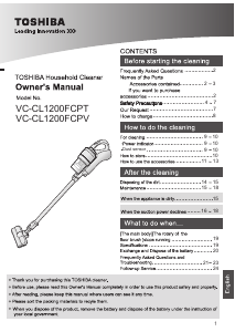 Manual Toshiba VC-CL1200FCPT Vacuum Cleaner