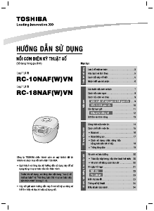 Hướng dẫn sử dụng Toshiba RC-10NAF(W)VN Nồi cơm điện