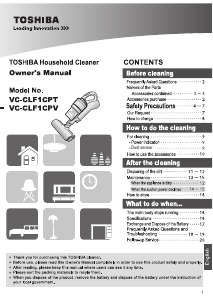 Handleiding Toshiba VC-CLF1CPT Kruimeldief