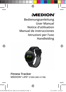 Manual Medion E1800 (MD 61198) Activity Tracker