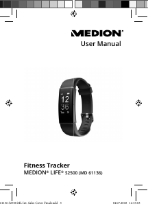 Mode d’emploi Medion LIFE S2500 (MD 61136) Tracker d'activité