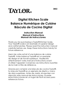 Mode d’emploi Taylor 3852 Balance de cuisine