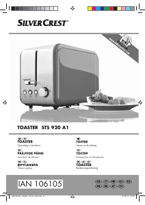 Bedienungsanleitung SilverCrest IAN 106105 Toaster