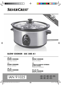 Bedienungsanleitung SilverCrest IAN 91025 Slow cooker