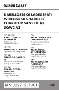 Manual SilverCrest SQWC A2 Wireless Charger