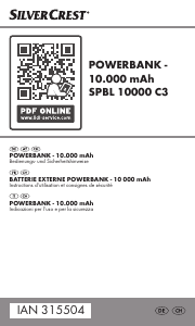 Manuale SilverCrest IAN 315504 Caricatore portatile