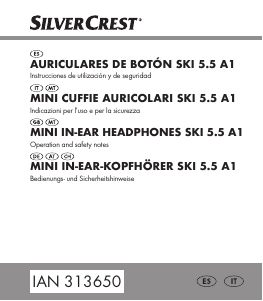 Manual SilverCrest IAN 313650 Headphone